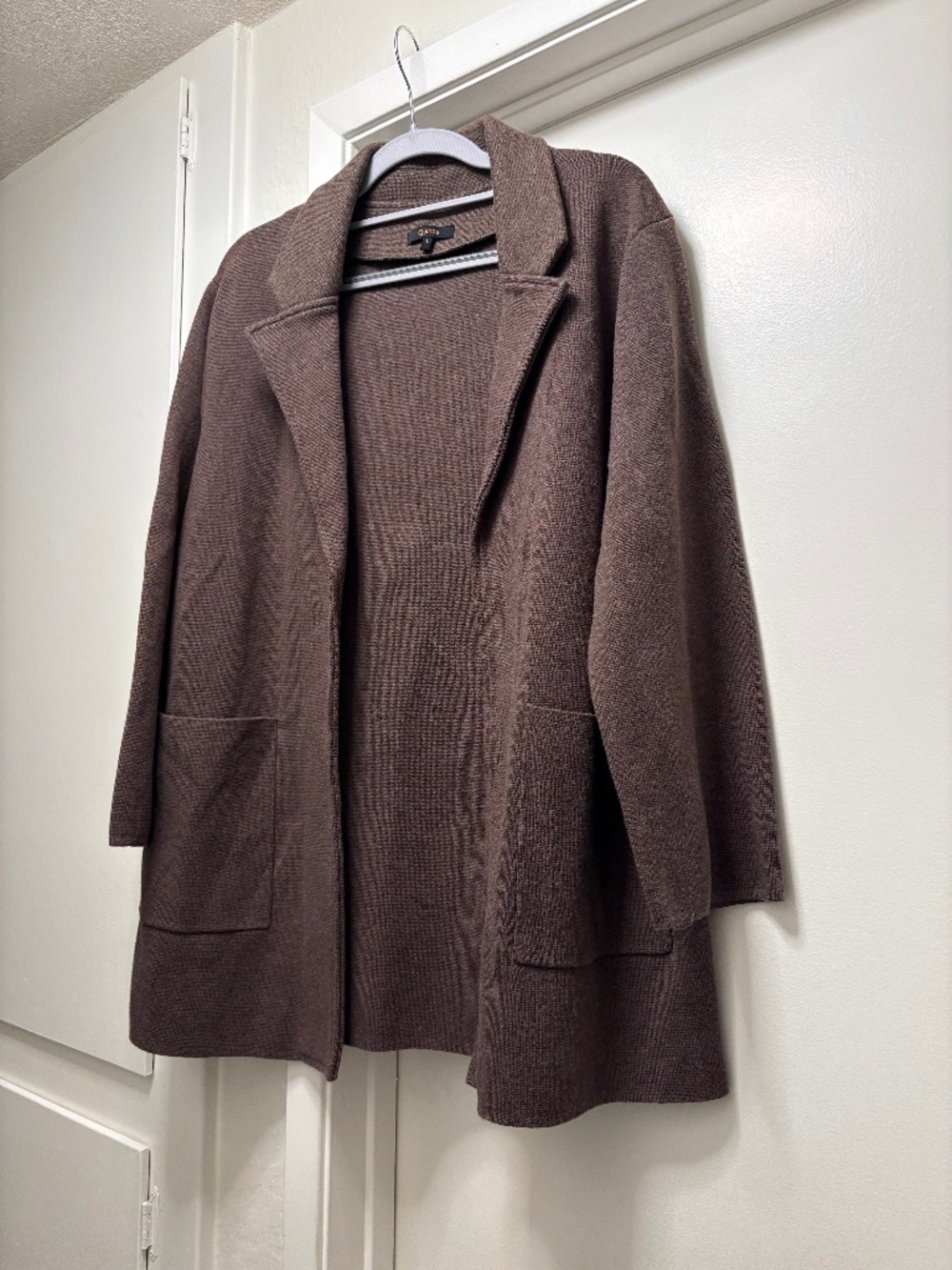 Quince 100% organic cotton knit blazer - color brown - size large